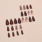 N-248 - Phoenix Butterfly - Press On Nail Set Of 24 - Free 24 Pcs Sticker Sheet Included