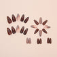 N-248 - Phoenix Butterfly - Press On Nail Set Of 24 - Free 24 Pcs Sticker Sheet Included