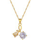 SS-12080 - Luxury Gold Flower Diamond - Necklace