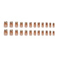 Leopard Brown - Press On Nail Set Of 24 - Free 24 Pcs Sticker Sheet Included
