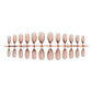 N-204 - Leopard Print Peachy Pink - Press On Nail Set Of 24 - Free Nail Kit Included