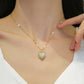 SS-12079 - Pearl & Heart Gold - Necklace