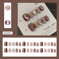Chestnut Latte - Press On Nail Set Of 24 - Free 24 Pcs Sticker Sheet Included