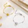 SS-10799-2-3- Heart Gold & Silver Foil - Bracelet
