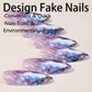 N-212 -Crystal Diamond - Press On Nail Set Of 24 - Free Nail Kit Included