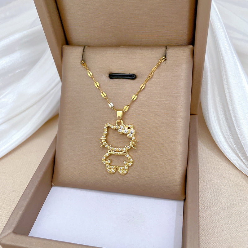 SS-12064 - Hello Kitty Gold - Necklace