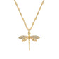 SS-12063 - Dragonfly Gold - Necklace