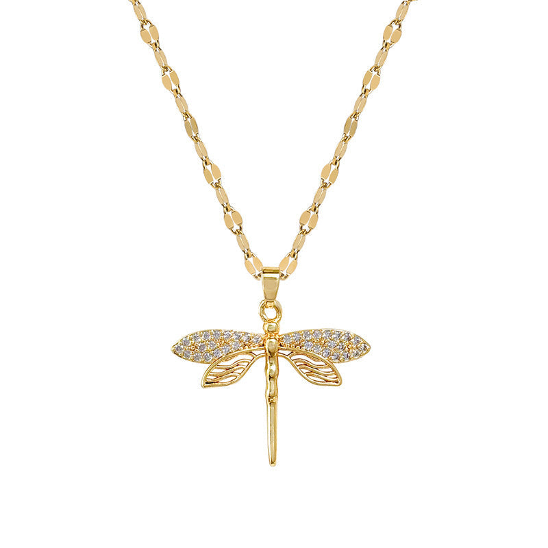 SS-12063 - Dragonfly Gold - Necklace