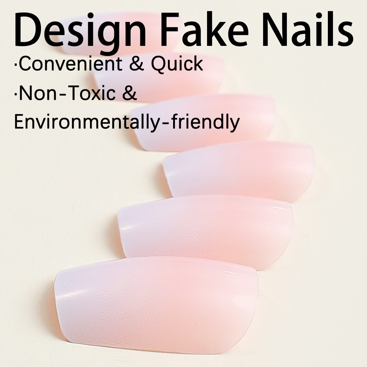 N-213 - Pastel Pink - Press On Nail Set Of 24 - Free Nail Kit Included