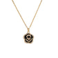 Black Flower Gold - Necklace