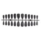N-199 -Black Sparkle - Press On Nail Set Of 24 - Free Nail Kit Included
