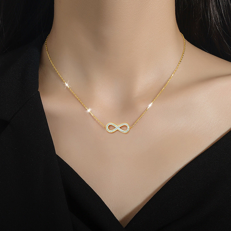 SS-12071 - Infinity Friendship Gold - Necklace