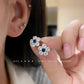 UNI-12139 - Flash Blue Flower Silver - Earring