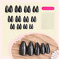 N-199 -Black Sparkle - Press On Nail Set Of 24 - Free Nail Kit Included