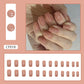 N-240 -Peachy Shiny - Press On Nail Set Of 24 - Free 24 Pcs Sticker Sheet Included