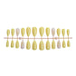 N-201 - Flower & Pale Yellow - Press On Nail Set Of 24 - Free Nail Kit Included
