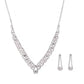UNI-11933- White Diamonds Silver - Jewelry Set Of 2