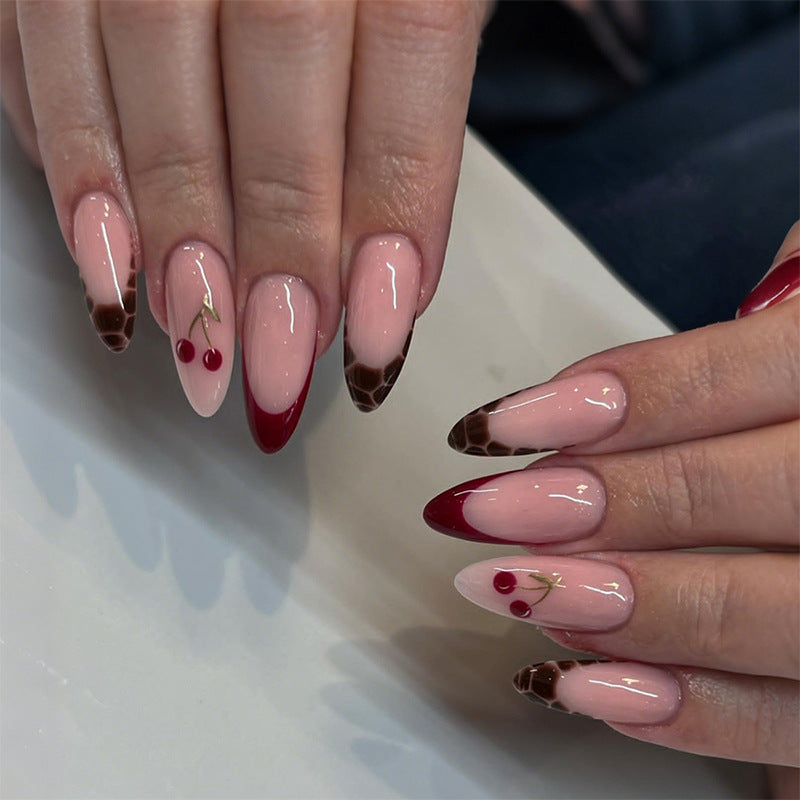 N-200 - Pinkish - Press On Nail Set Of 24 - Free Nail Kit Included