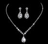 UNI-11928 - Fancy Crystal Diamonds Silver - Jewelry Set