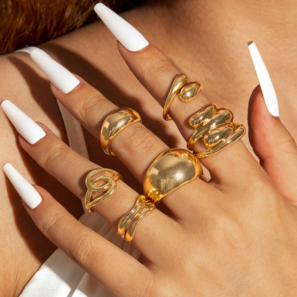 UNI-11115-14 - Premium Gold Foiled - Ring Set Of 6