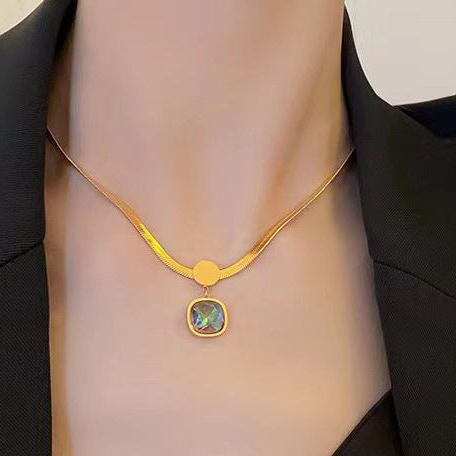 SS-11842-1 - Rainbow Crystal DiamondGold - Necklace