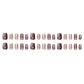 Chestnut Latte - Press On Nail Set Of 24 - Free 24 Pcs Sticker Sheet Included