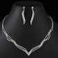 UNI-11926 - Classy Silver Diamonds Fancy - Jewelry Set