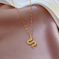 SS-12078 - Gold Snake - Necklace