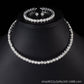 UNI-11931 - Crystal Diamonds Silver - Jewelry Set Of 3