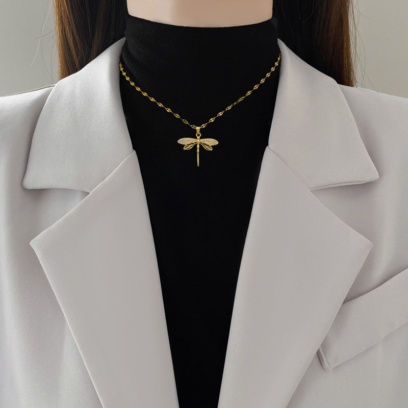 SS-12063 - Dragonfly Gold - Necklace