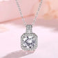 Diamonds Square Silver- Necklace