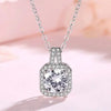 Diamonds Square Silver- Necklace