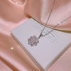 Sparkle Diamond Flower Silver - Necklace