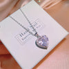 Crystal Heart Diamond Silver - Necklace