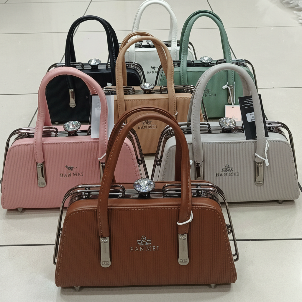 ELORE Crystal-Frame Classic Satchel Bag