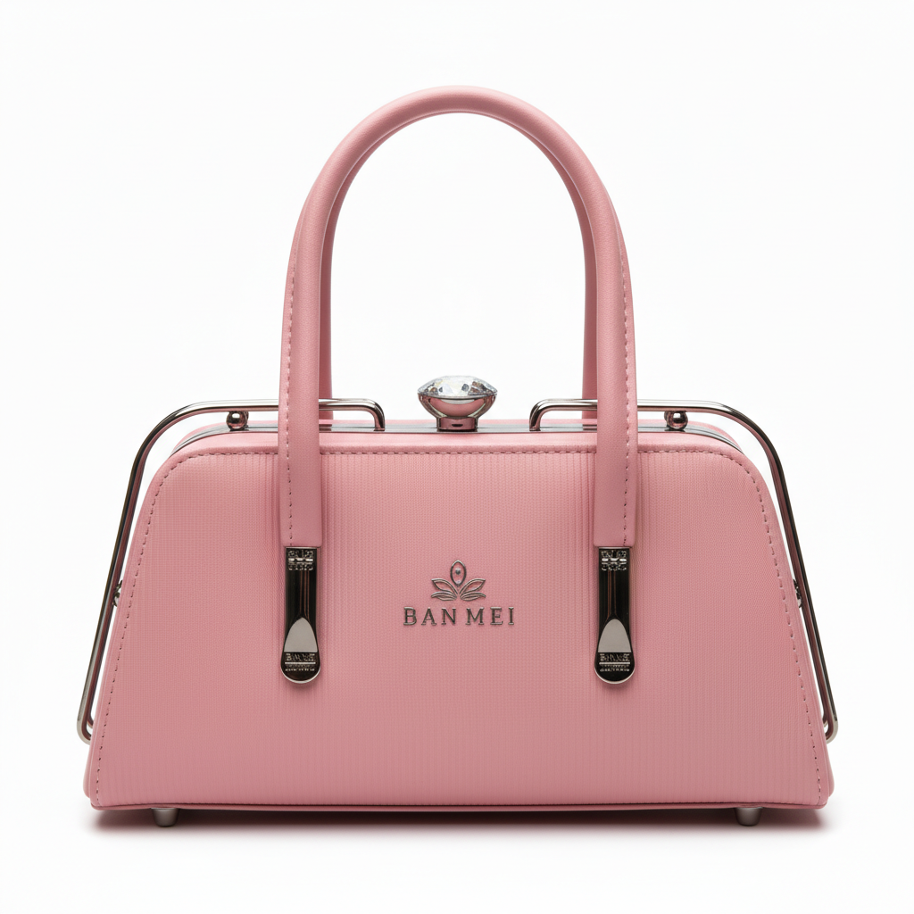ELORE Structured Crystal-Handle Satchel Bag