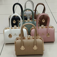 ELORE Gold-Frame Pleated Evening Bag