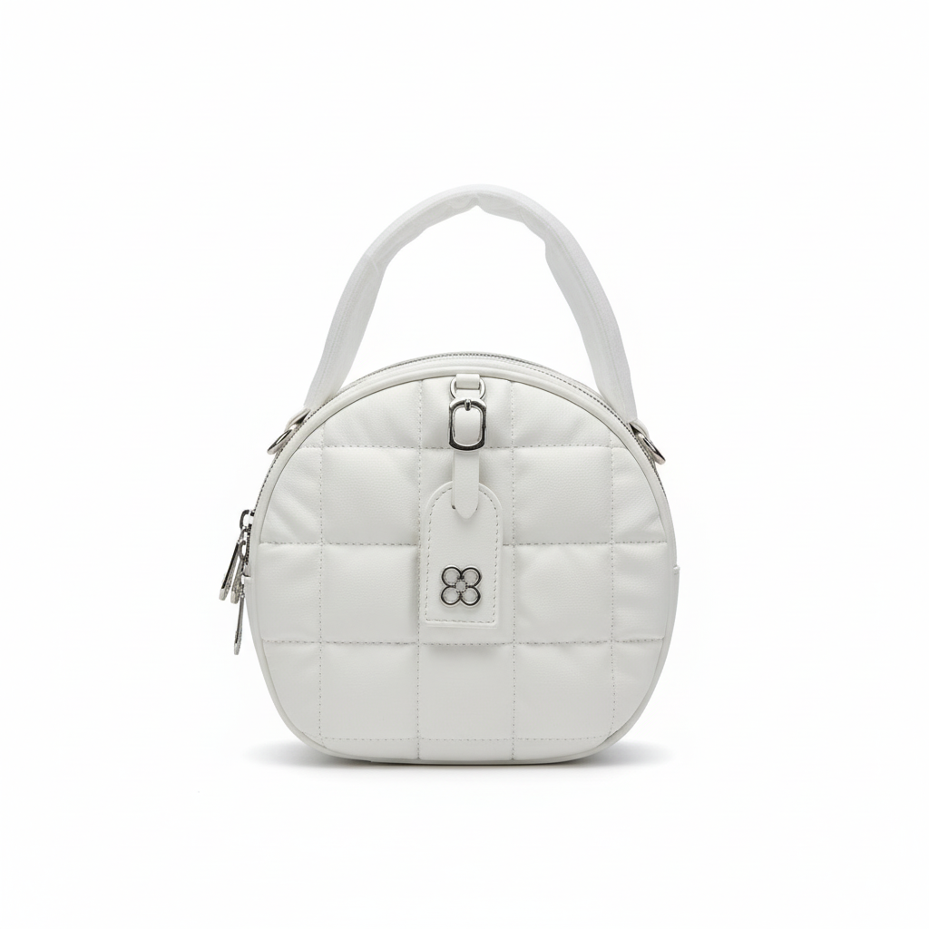 Quilted Round Mini Handbag for Women