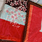 Colorful floral and patterned blankets with red, brown, and blue designs