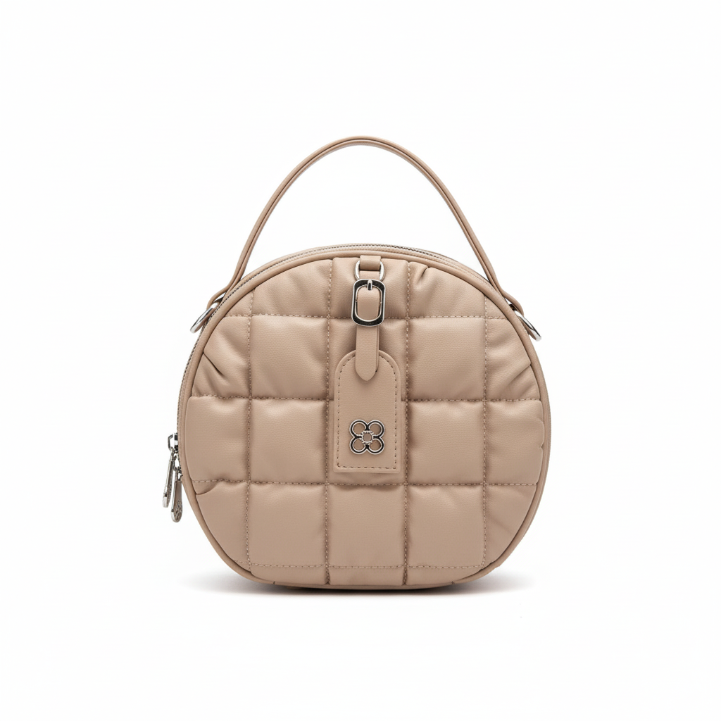 Quilted Round Mini Handbag for Women