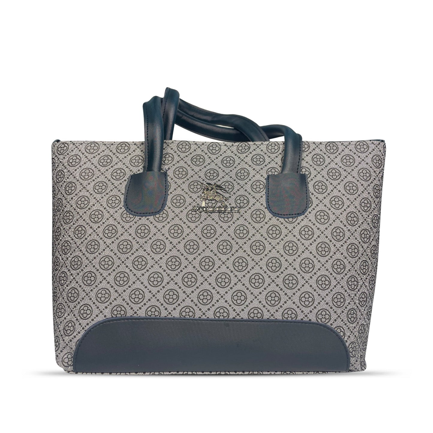 ELORE Luxury Grey Tote Signature Pattern Handbag for Women