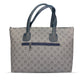 ELORE Luxury Grey Tote Signature Pattern Handbag for Women