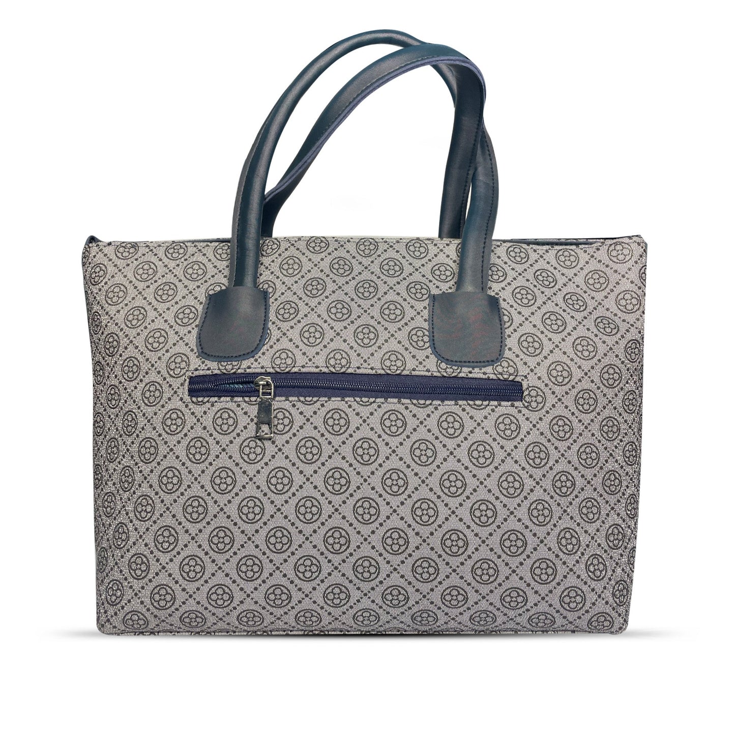 ELORE Luxury Grey Tote Signature Pattern Handbag for Women