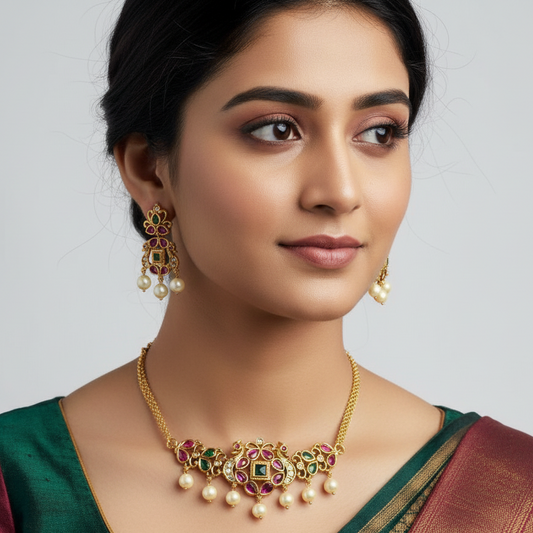 Vintage Gold & Multi - Jewelry Set