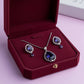 Purple Natural Stone Silver - Jewelry Set