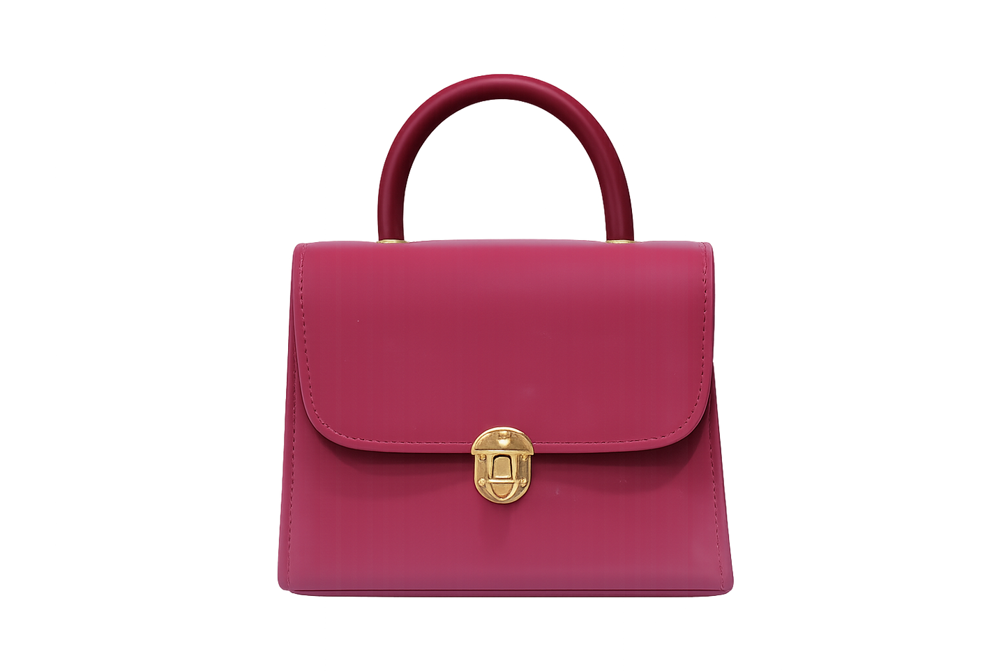 Blue Mini Top Handle Elegant Lock Detail Handbag for Women