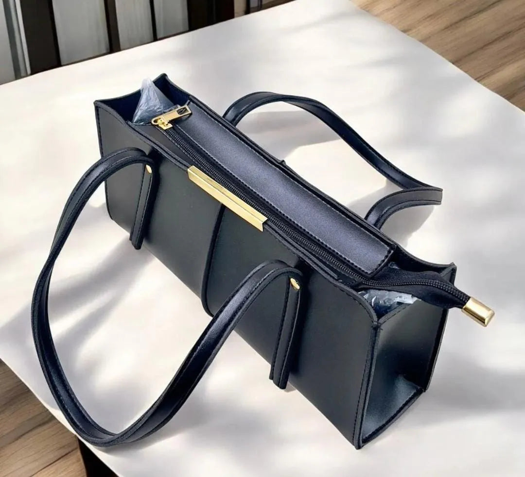 Fancy Black Leather - Hand Bag