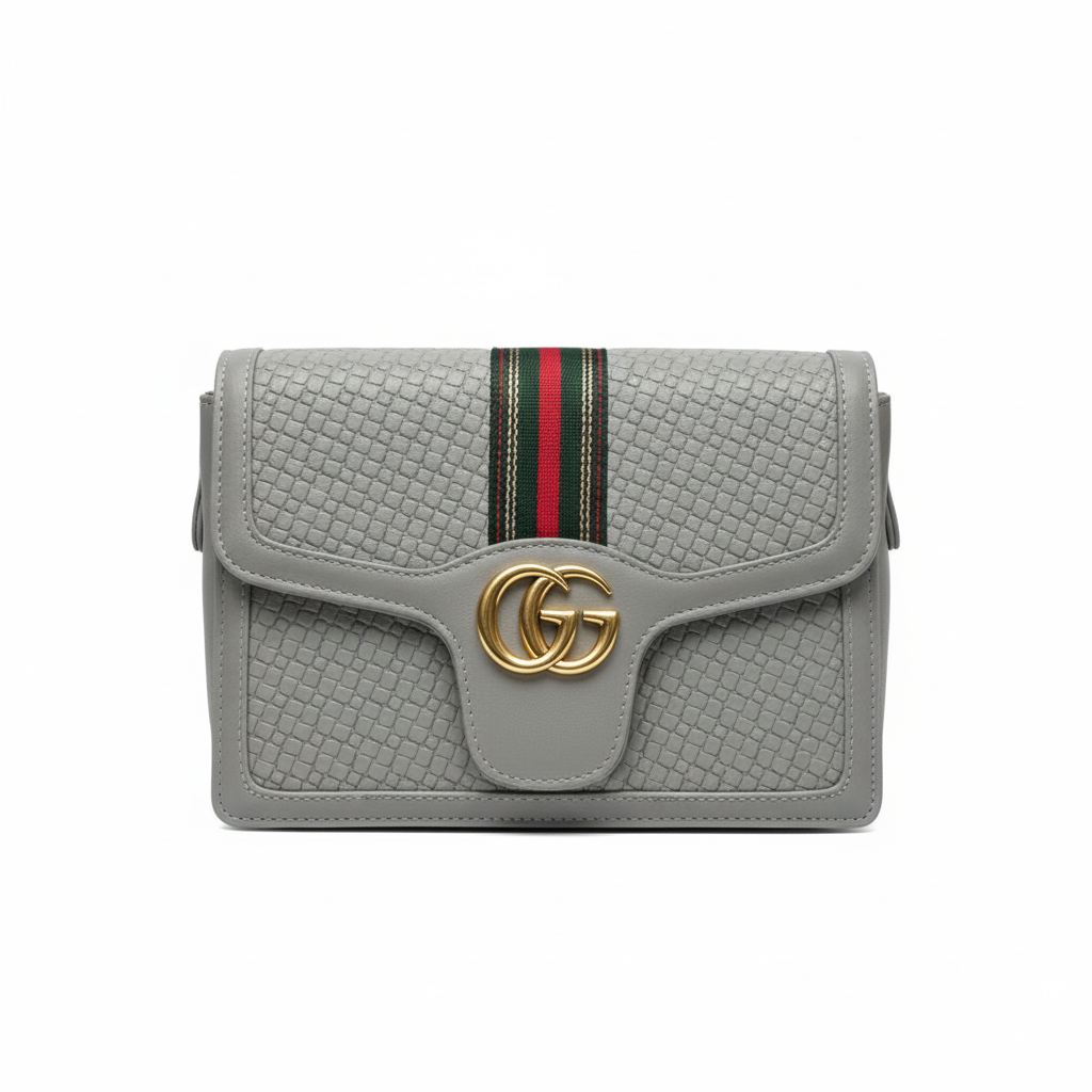 ELORE Luxury Stripe Textured Crossbody Bag – Premium Vegan Leather Designer Shoulder Bag for Women