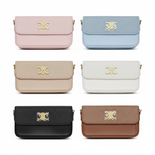 ELORE Luxury Textured Flap Crossbody Bag – Premium Vegan Leather Shoulder Bag for Women