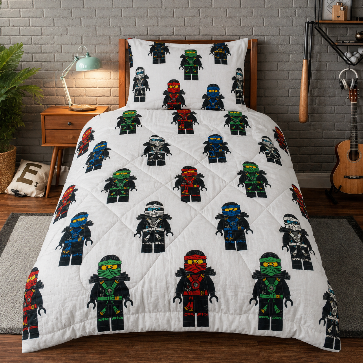 Ninjago Minifigure Kids Quilt
